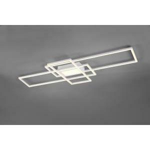 Irvine plafoniera led 3 rettangoli bianca con luce centrale con telecomando multifunzione regolazione intensita' e temperatura di colore della luce l.105cm 620010431