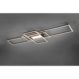 Irvine plafoniera led 3 rettangoli antracite con luce centrale con telecomando multifunzione regolazione intensita' e temperatura di colore della luce l.105cm 620010442