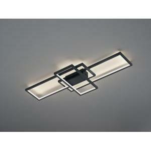 Thiago plafoniera led antracite 3 rettangoli con tecnologia " wiz " multifunzione l. 104cm 652610342