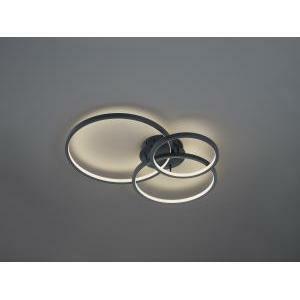 Aaron sospensione led antracite 3 anelli con tecnologia " wiz " multifunzione d. 80cm 652710342