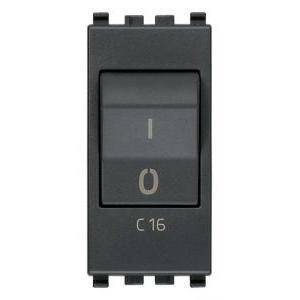 Eikon interruttore auitomatico magnetotermico  1p+n c16 120-2 30v grigio 20405.16