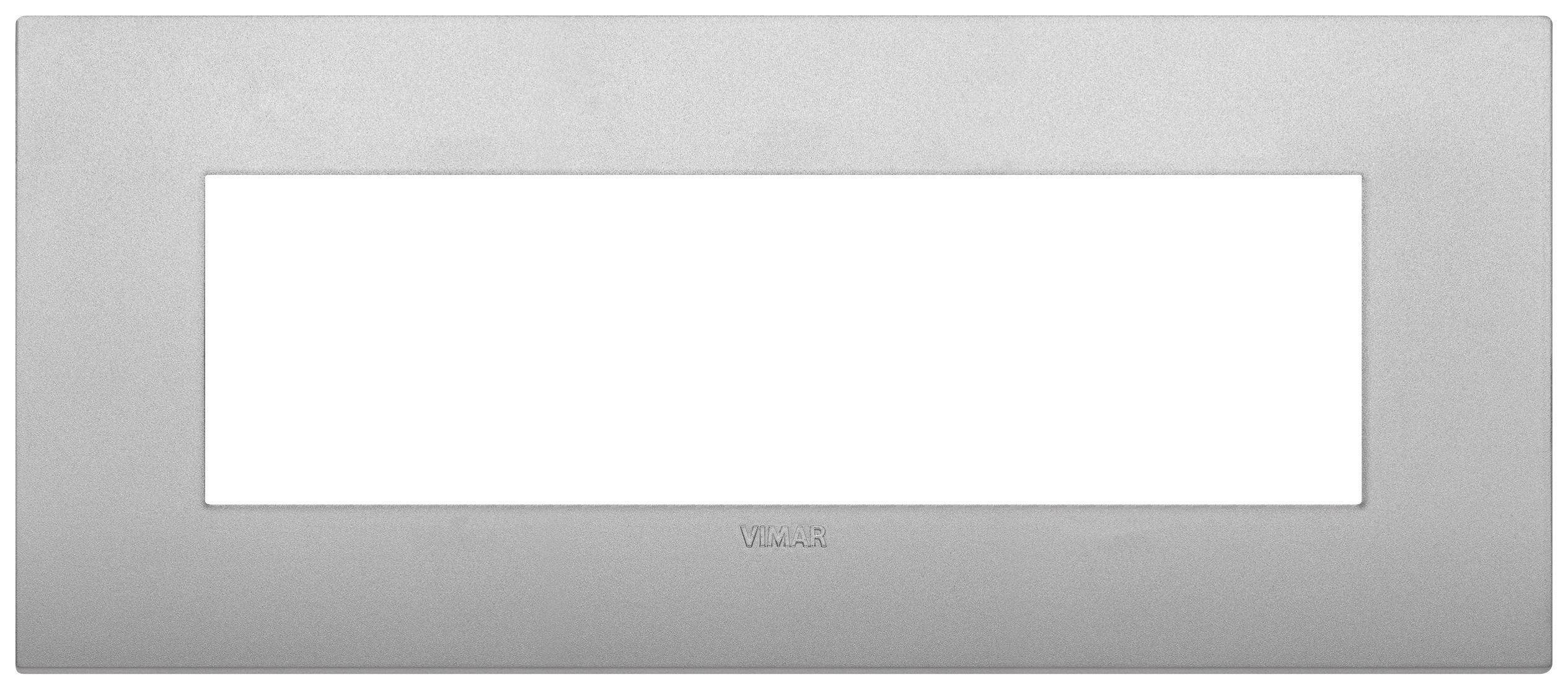 vimar vimar arke' placca classic 7m silver matt 19657.79 - foto 1