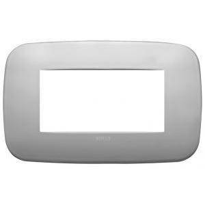 Arke' placca round 4 moduli colore nichel matt 19684.30