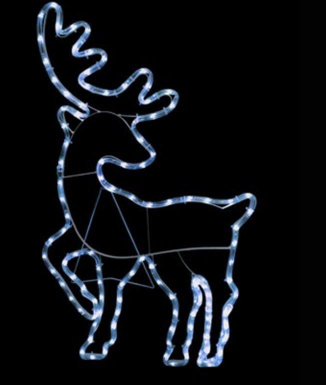 giocoplast natale giocoplast renna con tubo led bianco 83cm ip44 17520436 - foto 1