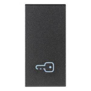 Arke' tasto intercambiabile 1 modulo,simbolo chiave illuminabile,grigio 19021.p