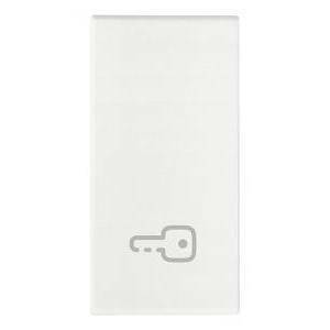 Arke' bianca tasto intercambiabile 1 modulo,simbolo chiave illuminabile, bianco 19021.p.b