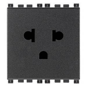 Arke' presa sicury 2p+t 16a usa eu grigio 19248