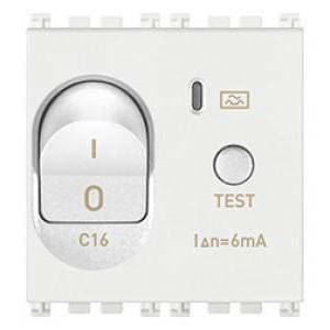 Arke interruttore magnetotermico differenziale 1 polo+neutro c16 6ma bianco 19411.16.6.b