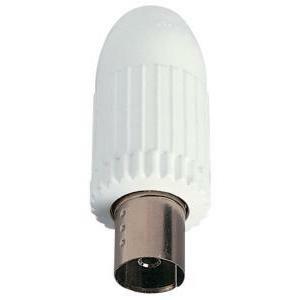 Connettore tv-rd-sat femmina uscita cavo assiale bianco 01645