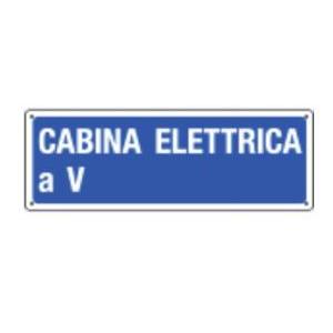 Cartello in alluminio  - cabina elettrica v. 23-07