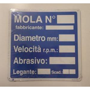 Cartello alluminio  mola n-  ef15177x