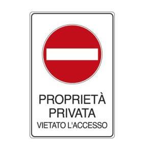 Cartello alluminio  proprietà privata- ef5613k