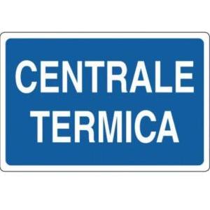 Cartello alluminio  centrale termica - ef3119