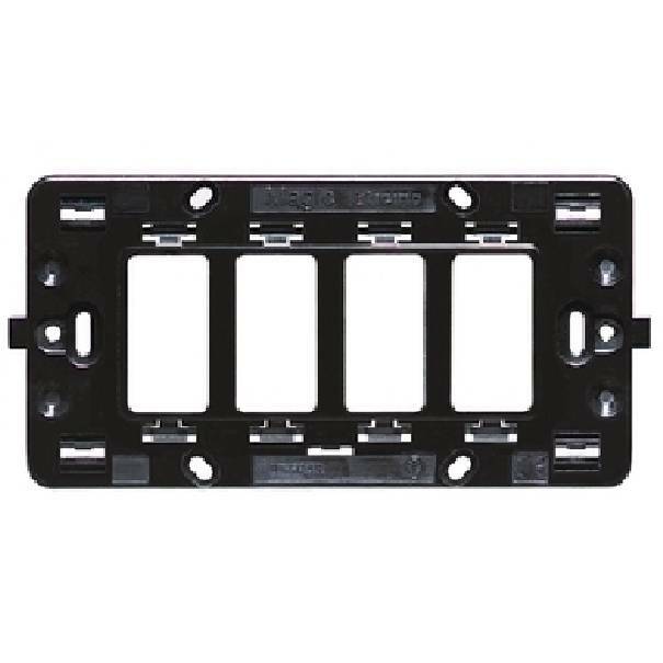 bticino bticino magic supporto nero 4 moduli 504s - foto 1