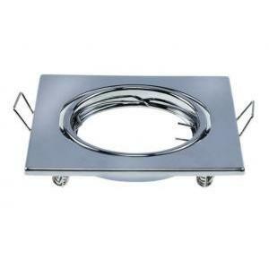 Kit 2 portafaretti cromo gu10 quadrati vt-817 8943