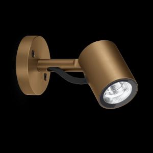 Lampada da parete/soffitto  ago wall ll126007m2 - alluminio anodizzato marrone 2700k