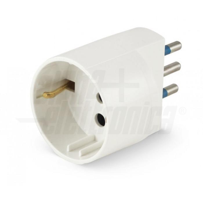 Adattatore Alpha Elettronica 2P+T 16A bianco - 23-46BAK 01