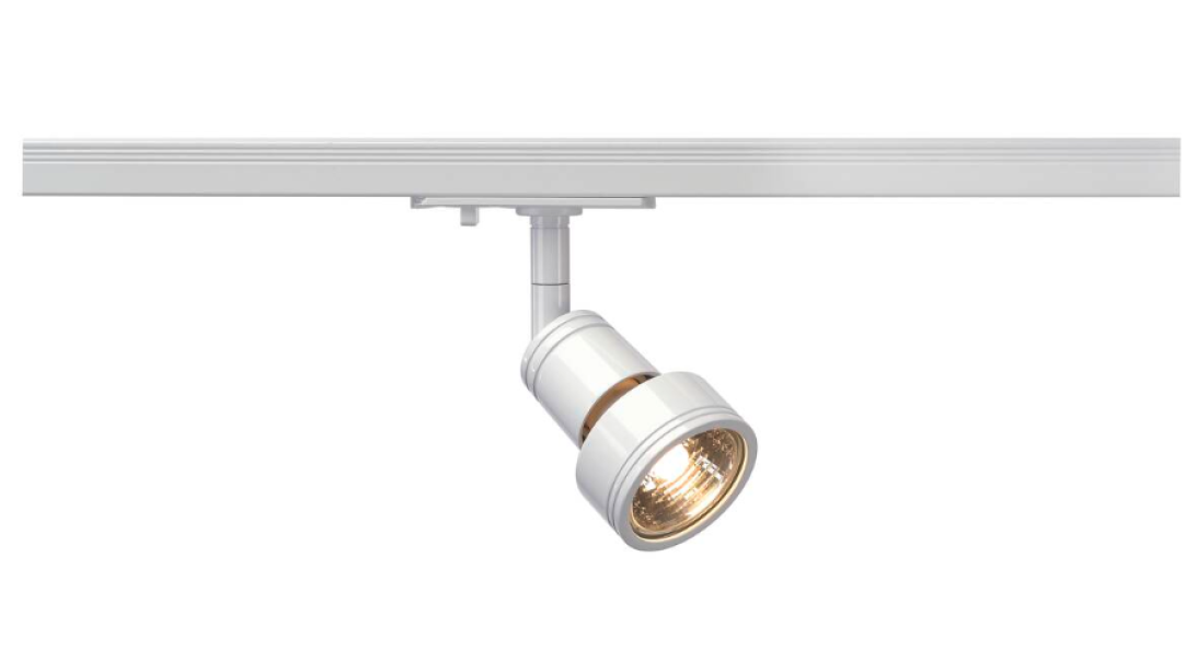 Spot orientabile per binario SLV Italia Puri 1xGU10 max 50W bianco - 143391 01