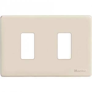 Magic placca 2 posti tecnopolimero resina avorio 503/2/r