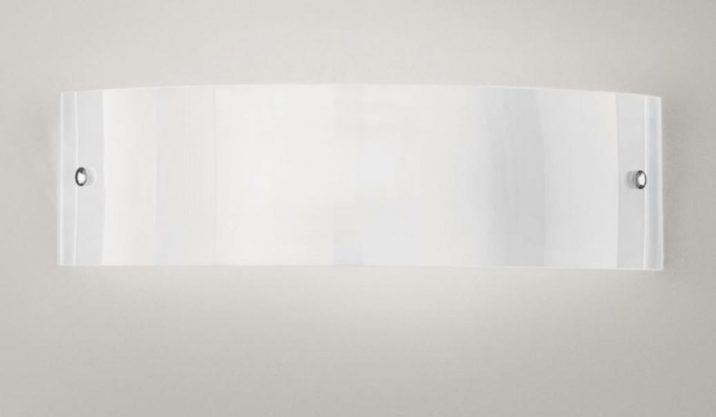 gea luce g.e.a. luce applique bianco con diffusore in vetro 2xe27 michela a/g fmiab2 - foto 1