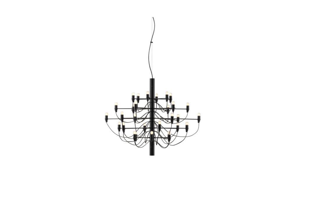 flos flos sospensione 2097/30 frosted bulbs colore nero opaco a1401031 - foto 1