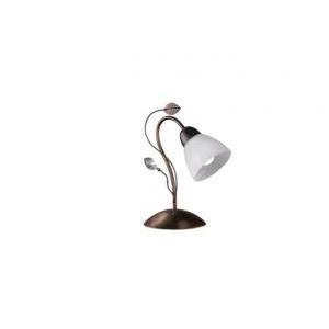 Lampada traditio da tavolo metallo ruggine anticato e vetro bianco altezza 32cm 500700128