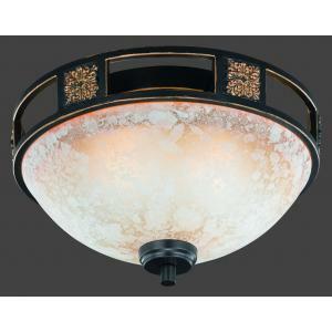Quinta plafoniera classica marrone con vetro alabastro cm33 608100224