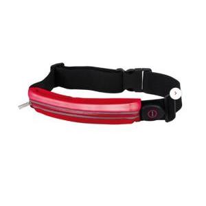 Cintura da corsa con led  0,4w 5v ricaricabile rosso - 70968