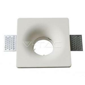 Portafaretto da incasso in gesso quadrato gu10 vt-714 3674