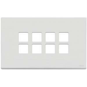 Eikon exe' placca 4 moduli con 8 fori flat bianco matt 22694.01