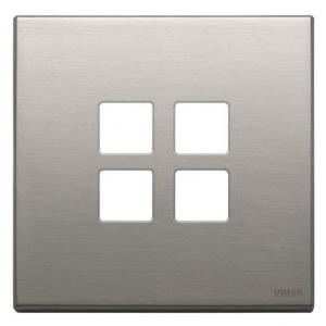Placca  eikon exé 22692.11-flat-2 moduli 4 comandi-nichel