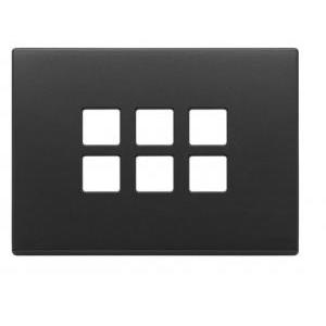 Placca  eikon exé 22693.03-flat-3 moduli 6 comandi-antracite