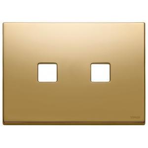 Placca 3 moduli x 2 comandi flat oro 22683.2.82
