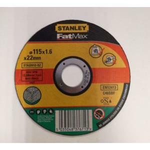 Disco abrasivo da taglio  per pietra diametro 115 mm spessore 1.6 mm foro 22 mm - sta32612-qz