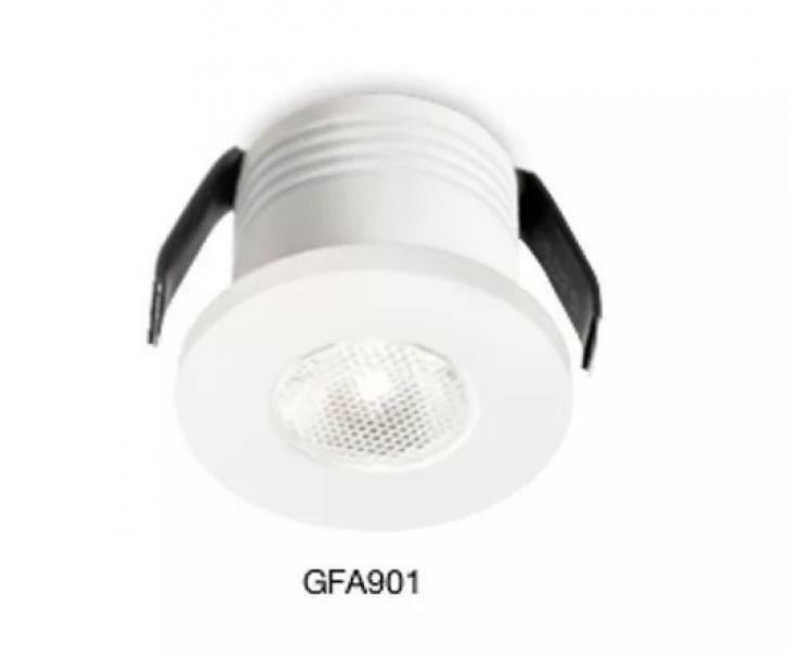 gea luce g.e.a.luce faretto incasso led tondo bianco opaco 3w 3000k luce calda gfa901c - foto 1