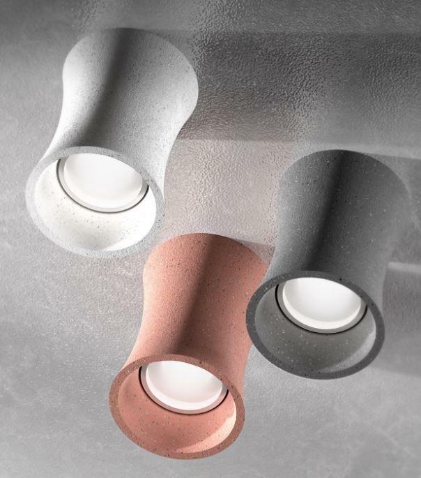 gea luce g.e.a.luce lampada spot da parete duna grigio chiaro gu10 duna p grigio fdupg1 - foto 1