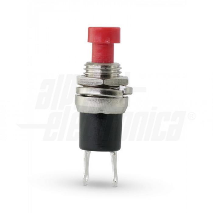 Pulsante a saldare Alpha Elettronica 1P max 3A rosso 2pz - 330-002/B2 01