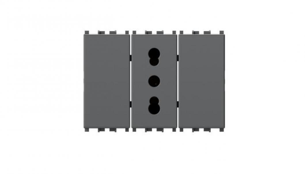 4 box 4 box presa corrente 10/16a e 2 bitappo per vimar arke metal 4b.v19m.bt - foto 1