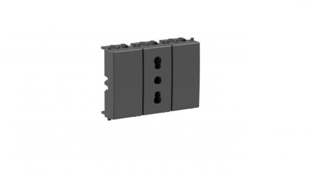 4 box 4 box presa corrente 10/16a e 2 bitappo per vimar arke metal 4b.v19m.bt - foto 2