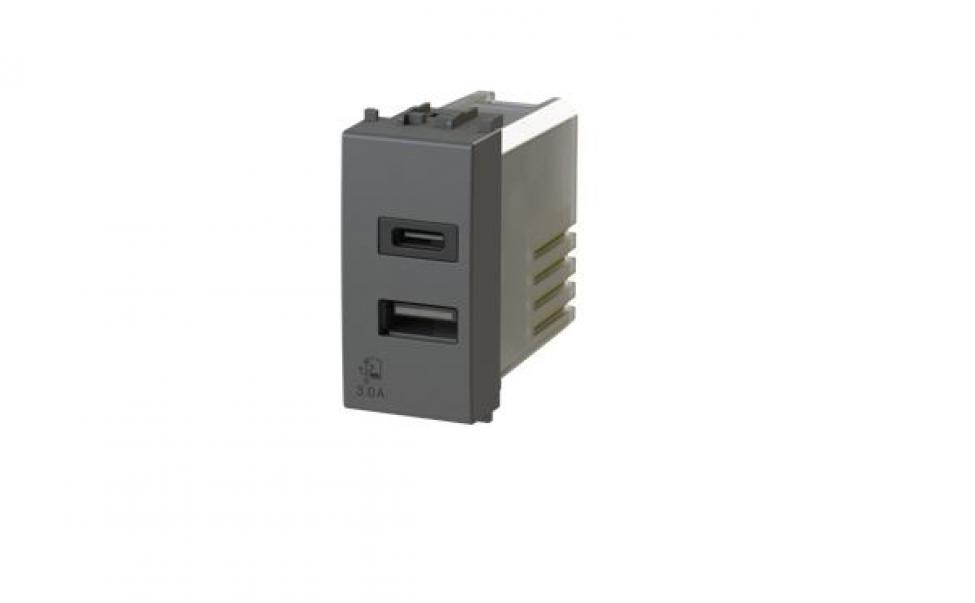 4 box 4box presa usb con connettore tipo c e tipo a 3.0a vimar arke metal 4b.v19m.usb.30 - foto 2
