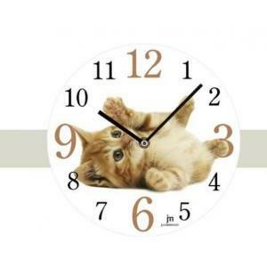 Orologio  da parete vetro gatto ø 33,5 cm  design originale - 14843