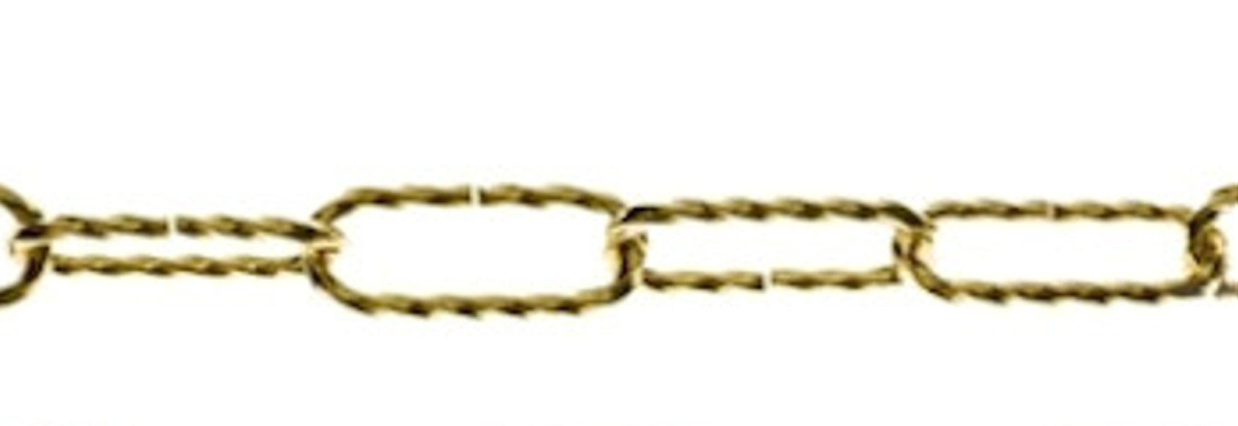 catena per lampadario in ottone con maglie ovali