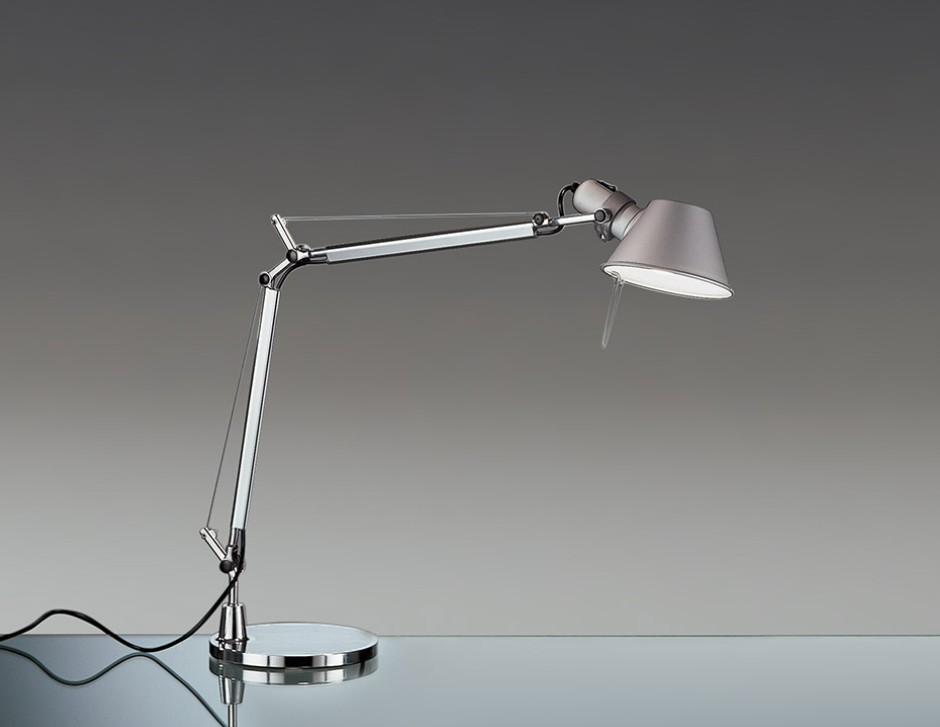 lampada da tavolo tolomeo mini led 2700k artemide in alluminio