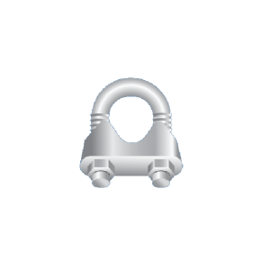 Morsetto a cavallotto per fune  21x20mm - 1212