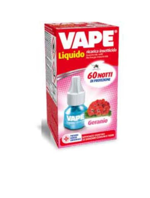 ricarica insetticida liquida vape 60 notti profumo geranio confezione ricarica insetticida liquida vape 60 notti profumo geranio confezione