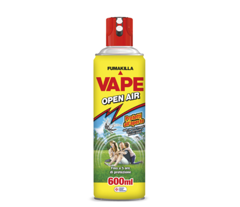 spray antizanzare vape open air 600 ml per esterni spray antizanzare vape open air 600 ml bombola aerosol