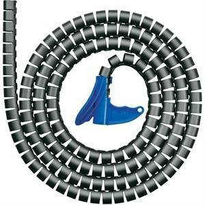 Hellermann tyton ordina raccogli cavi diametro 25 mm 2 metri compreso di infilacavi hwpp25/2-bk 161-64404