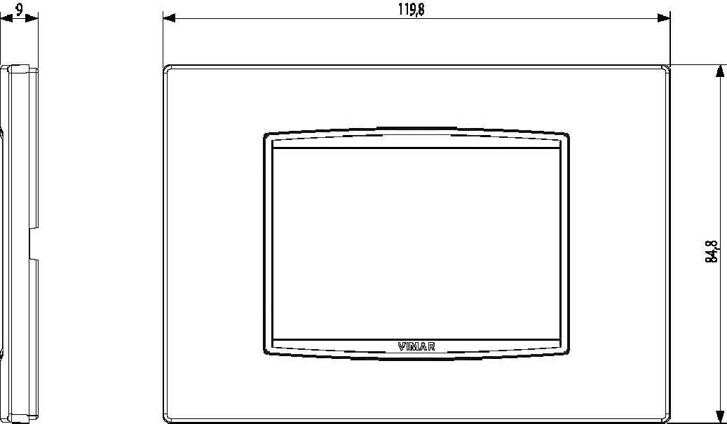 vimar vimar eikon placca classic metallo 3 posti colore bianco antico cornice cromata 20653.c02 - foto 2