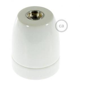 Portalampada porcellana e27 bianco 25995