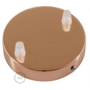 Kit rosone cilindrico in metallo diametro 12 cm 2 fori rame krm572fra